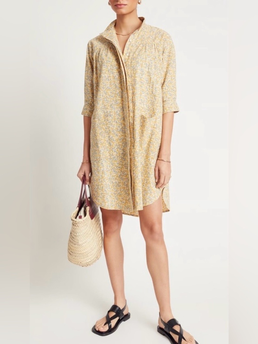 MIRTH Marfa Shirt Dress in Honeysuckle S